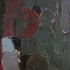 Obraz Miloš Šejn Hlava s rukou, Balvan ve skalní stěně, 1979-80, olej, plátno, 26 x 35 cm