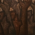 Obraz Květa Válová Giganti, 1985, olej, písek, plátno, 116 x 162 cm