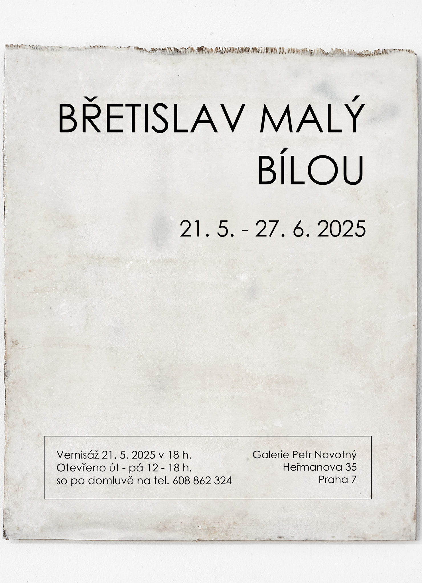 Pozvánka Břetislav Malý v Galerii Petr Novotný2erb